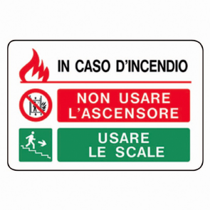 cartello "Lasciare libero il passaggio uscita di emergenza"