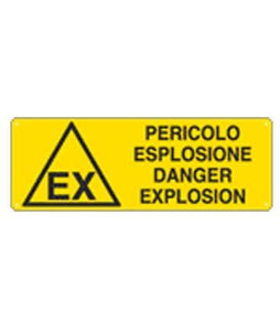 cartello "pericolo esplosione"