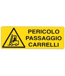 cartello "pericolo passaggio carrelli"
