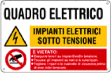 cartello Presenza di quadro elettrico