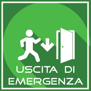 cartello in acrilico "Uscita di emergenza"