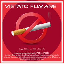 Carica l&#39;immagine nel visualizzatore di Gallery, cartello in acrilico &quot;Vietato fumare&quot;